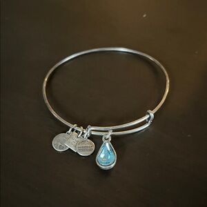 Alex and Ani blue teardrop bracelet